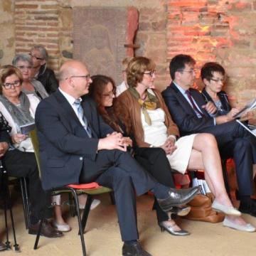 Eröffnungsveranstaltung des "KUSS" 2017 - Landrat a. D. Horst Schnur, Landrat Frank Matiaske, Regierungspräsidentin Brigitte Lindscheid, Rüdiger Holschuh MdL - Foto: Pressestelle des Odenwaldkreises