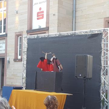25. Internationales Straßentheaterfestival "Gassensensationen" vom 5. bis 08. Juli 2017 in Heppenheim - Albert Völkl, Dr. Faust im Puppentheater - Foto: Kultursommer Südhessen e.V.